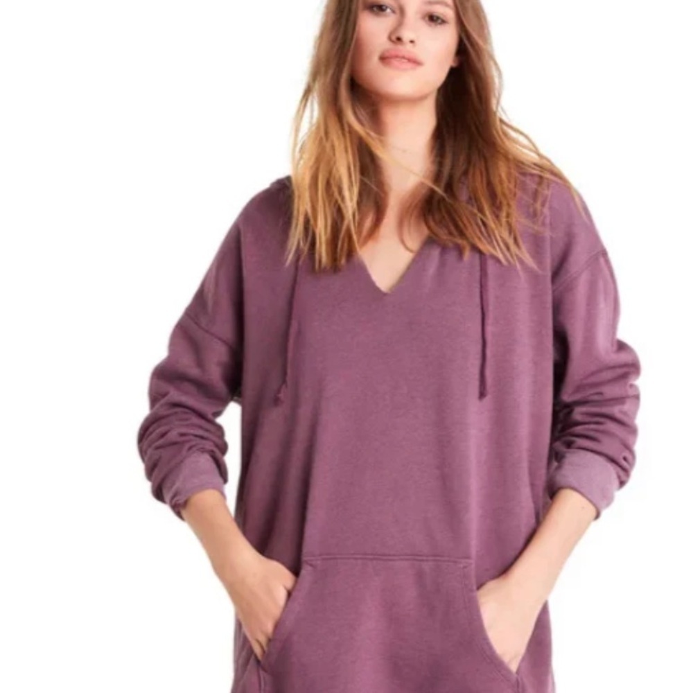 Wildfox Mauve V-Neck Hoodie